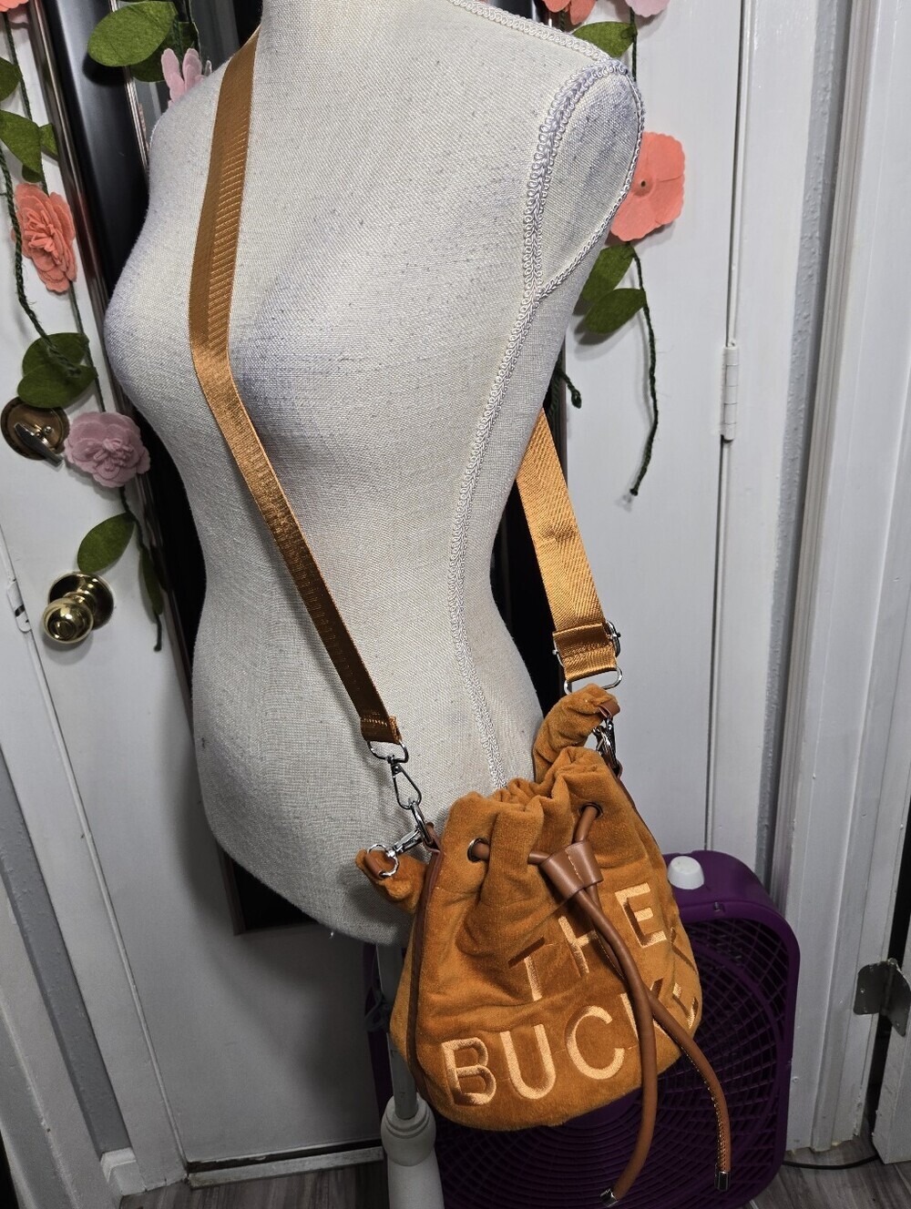 Mini Bucket Purses Drawstring Crossbody bags Soft Plush No Brand - Picture 3 of 10